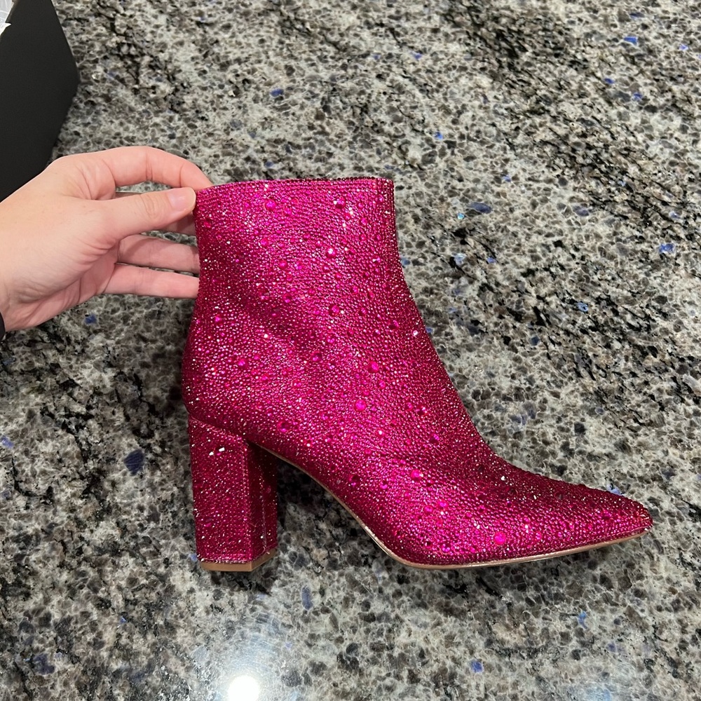 Brand new Betsey Johnson pink booties
